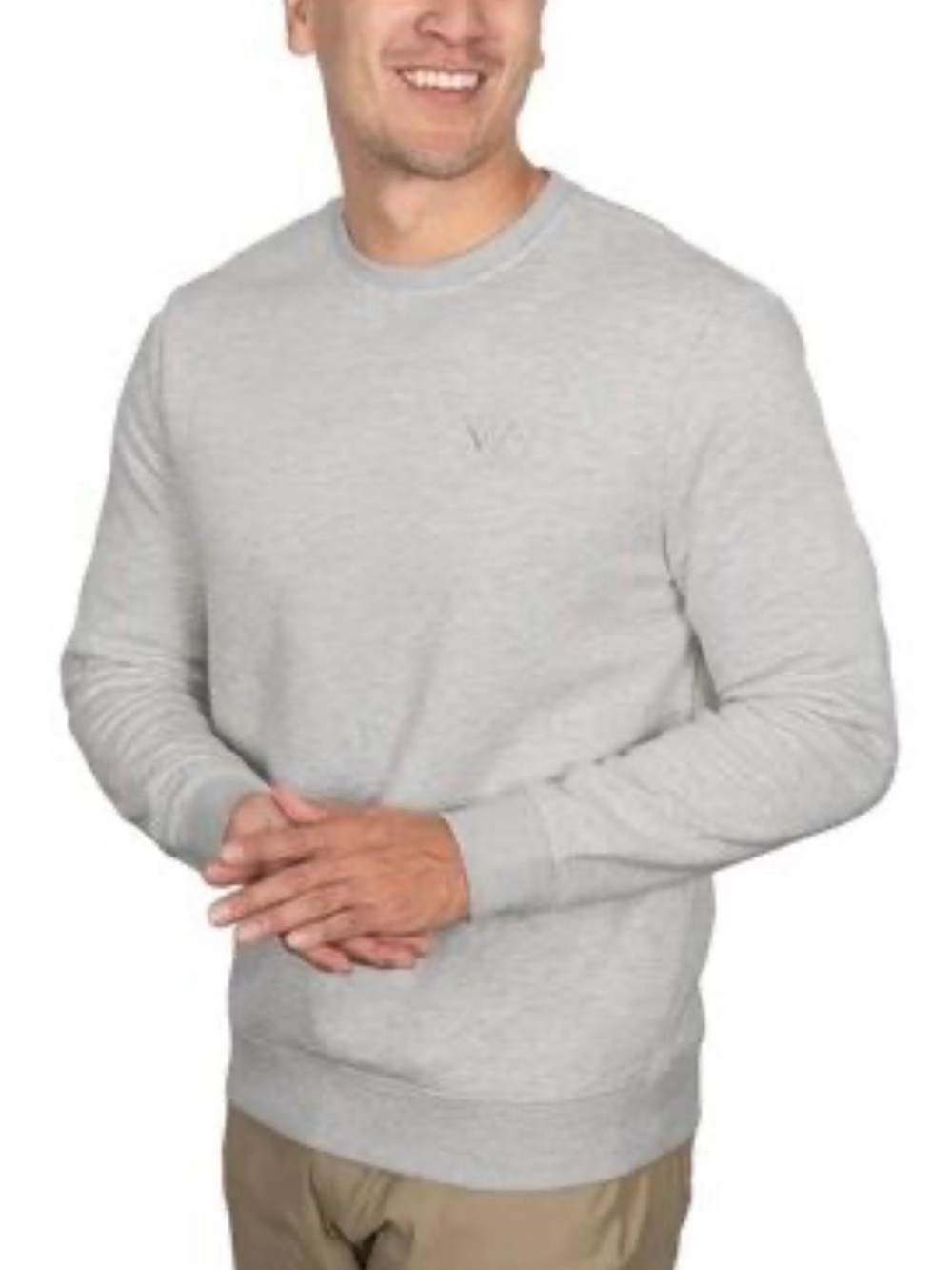 RVCA Men’s Heathered Grey Crew Neck Sweatshirt NWT Size S